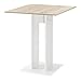 [en.casa] Table à Manger de Forme Carrée Table Design pour Salle à Manger Cuisine Salon Panneau de Particules Mélaminé 65 x 65 x 78 cm Effet Chêne Blanc