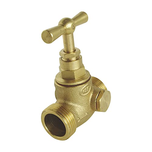 SOMATHERM FOR YOU 73-12 YOU-MM12/17 Double Bleed Stop Valve-Stem Head-Raw Brass, Grey