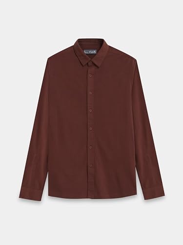Image of StitchX Men's Cotton Regular Fit Full Sleeve Solid Knitted Shirt