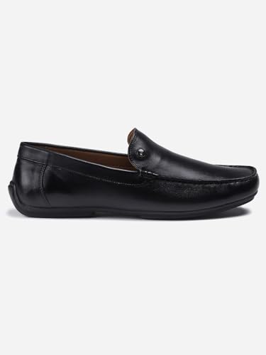Image of Monte Carlo Mens Solid Slip on Genuine Leather Loafers (201805FW)