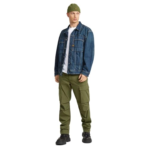 G-STAR Raw - Mens Core Regular Cargo 5-Pocket Pants, Color Shadow Olive, Size: 30W x 34L4