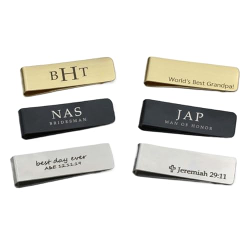 Personalized Money Clip,Custom Engraved Metal Money Clip for Men,Groomsmen Gift,Gift for Dad,Husband,Anniversary,Birthday