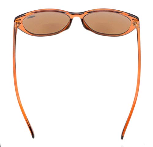 Image of Eyekepper Cat-eye Style Womens Bifocal Sunglasses Brown Lens +3.0