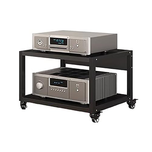 Rack de audio con ruedas y estante AV móvil para componentes estéreo