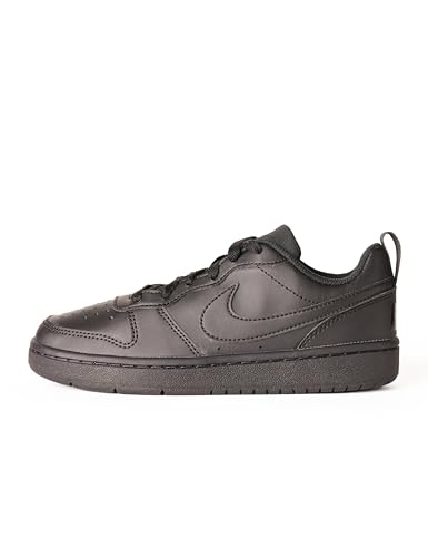 Nike Court Borough Low Recraft GS, Scarpe con Lacci, Black/Black/Black,