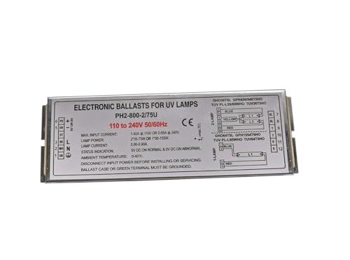 RTRCAGAKM Ballasts Électroniques PH2-800-2/75 for Lampe GHO36T5L GPH436/846T5HO PL-L35/60WHO TUV36T5HO