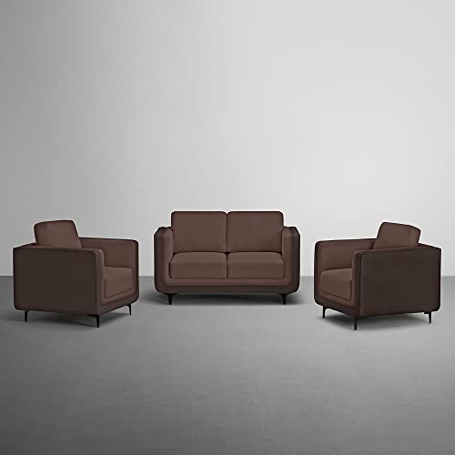 Image of Sleepyhead Mojo - 2+1+1 Seater Sofa Set (Fabric, Crazy Brown)