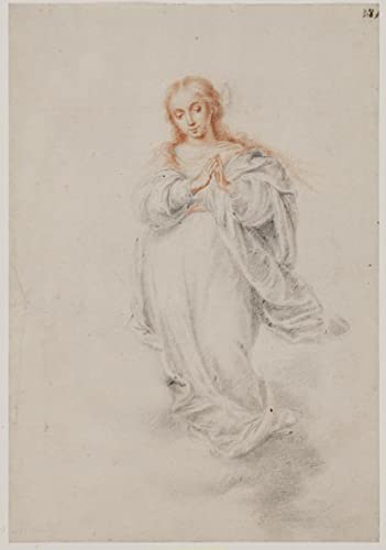 Toile l'Immaculée Conception de Murillo - Tableau religieuse baroque pour salon 60x90cm