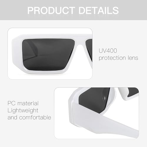 Retro Sunglasses for Women Men Vintage Fashion Flat Top Thick Frame Square Sun Glasses 10164