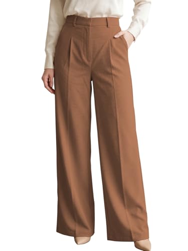 Image of GRECIILOOKS Trousers for Woman | Womens High Rise High Waist Flared Korean Style | Formal Pant for Women Office Wear| Track Pants for Womans Elegant for College & Events (Available in Plus Size)