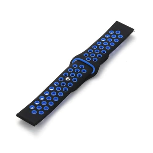 MEVMEVGNLN Fit For Redmi Watch 5 Active/5 Lite Correa���X�g�o���h�u���X���b�g�ɓK�� For Samsung�ɓK�� For Xiaomi S4�ɓK��(13 black and blue,22mm watc