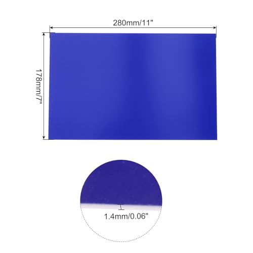 Image of MECCANIXITY ABS Engraving Double Color Sheet 7x11inch White /Blue for Badge, Sign, DIY Carving Pack of 12