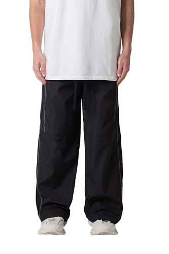 Amazon.com: mnml Men's Piped Baggy Track Pants - Black, 28