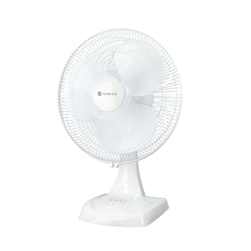 Image of SINGER Brissa 12 High Speed Table Fan 115W | 100% Copper Motor | 2100 RPM | 100 CMM Air Delivery | 3 Speed Control | Silent Operation | Adjustable Height | 2 Years Warranty | ISI Certified