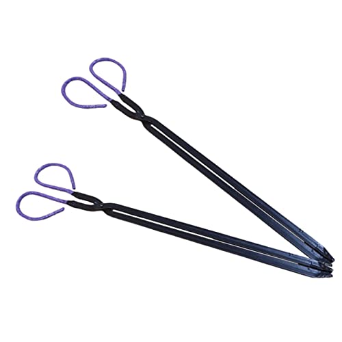 2 Piezas Pinzas de Barbacoa para Exterior Pinzas de Herramientas de Cocina para Asados y Fuegos Agarre Resistente y Antideslizante para Camping y Doméstico