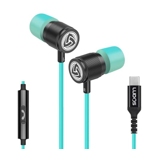 LUDOS Ultra USB C Headphones for iPhone 17 16 15 Pro Max Plus Air iPad Pro, 5 Years Warranty, Magnetic USB-C Earbuds for Samsung Galaxy S24 S23 Ultra S22 S21 FE S20 A55 A54 A53, USB Type C Earphones