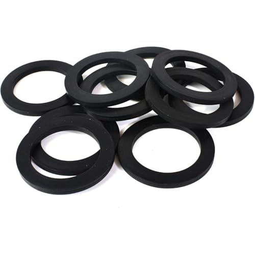 Schläfer 1825 | Set Guarnizione 1 per Scarico Lavandino Cucina e Bagno, Guarnizioni Idrauliche in Gomma Piatta e Conica per Sifoni, Confezione da 10 Pezzi