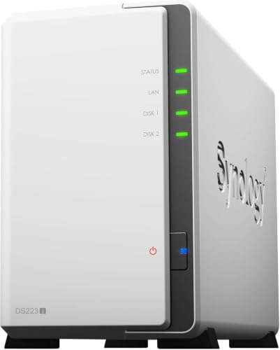 NAS�L�b�g 2�x�C DS223j �N�A�b�h�R�ACPU���� 1GB���������� ���C�g���[�U�[���� �d�b�T�|�[�g�Ή��i DiskStation [���s�A���i]
