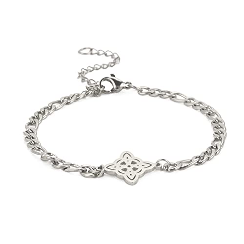 Bracelet chaîne trombone ovale TEAMER pour femmes et filles