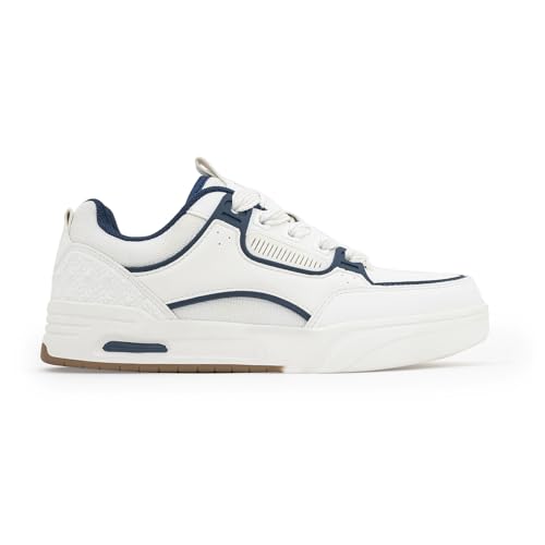 Image of Red Tape Women's Sneakers Blue Pu Round Toe Lace-Up Easy Movement