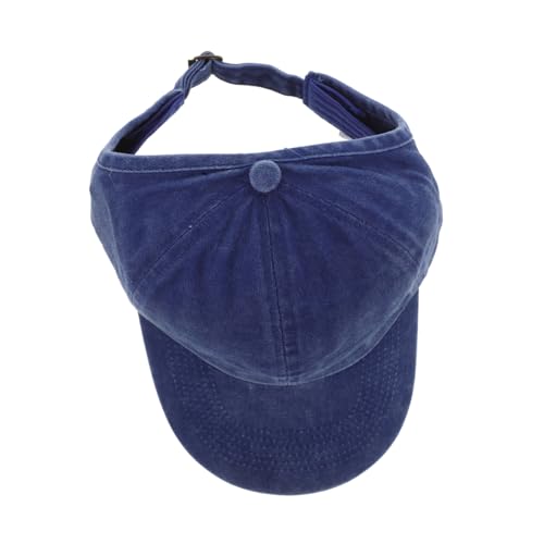 BESPORTBLE Gorra De Béisbol con De Caballo Sombrero Azul Gorra De Béisbol Azul Gorra De Béisbol De La Vendimia Tapa Gorra De Béisbol Lisa Sombrero De De Caballo Alta Mezclilla Blue