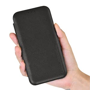 Image of PULOKA iPhone SE / 7 /8 Leather Flip Back Cover PU Leather Wallet Back Case with Card Slot and Kickstand Function Compatible with Apple iPhone SE / 7 /8 - Black