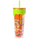 Silver Buffalo Nickelodeon ‘90s Rugrats, Hey Arnold, CatDog, Angry Beavers, Rocket Power, Aaah! Real Monsters, Rocko’s Modern Life 3D Slime Plastic Drip Tumbler, 26 Ounces