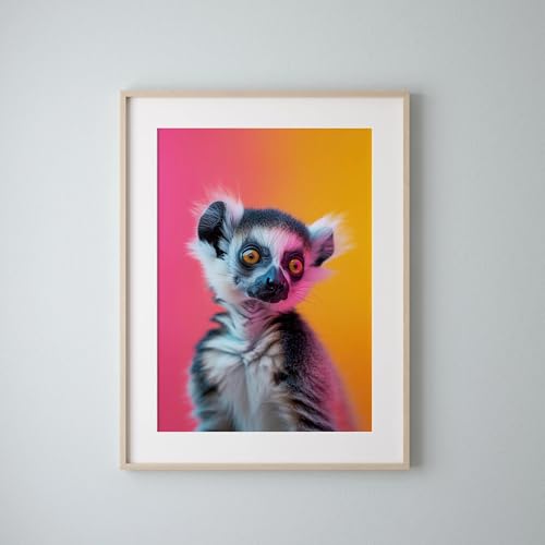 Affiche colorée animaux 50x70cm pour habiller un mur blanc vide