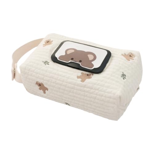 Contenedor de toallitas portátil para bebé, bonito bolso ligero - Organizador de toallitas resistentes, accesorio para cochecito de fantasía, almacenamiento resistente y reutilizable | Solución de