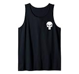 Marvel Punisher Skull Left Chest Logo Tank Top