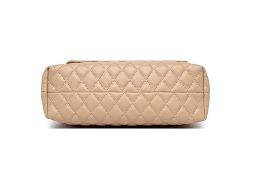 Image of ER.Roulour Quilted Crossbody Bags for Women, Trendy Roomy Shoulder Handbags with Flap Gold Hardware Chain Purses Shoulder Bag