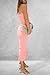 PRETTYGARDEN Women's Summer Bodycon Maxi Tube Dress Ribbed Strapless Side Slit Long Going Out Casual Elegant Party Dresses (Pink,X-Small)