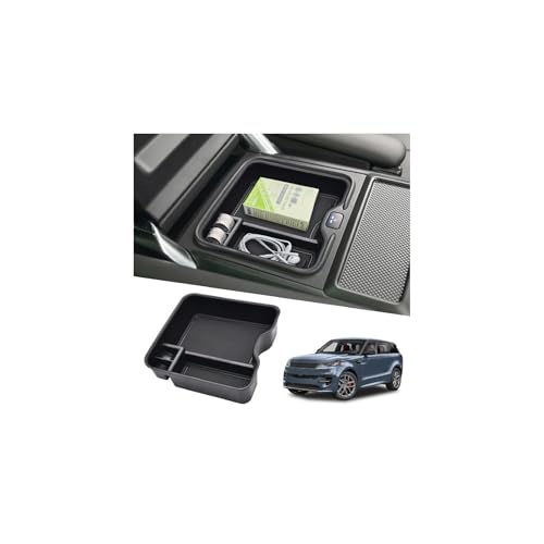 JYMAOYI Center Console Organizer for Range Rover & Range Rover Sport 2023-2025 2026 Armrest Insert Tray Storage Box Interior Accessories with Refrigerator (NOT Fit for Models Without Refrigerator)