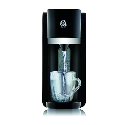 Swan Instant Hot Water Dispenser with 1.5L Tank Capacity Two Button Operation Removable Drip Tray Boil Dry Protection 1850-2200W Black SWD1004