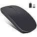 Price comparison product image LEAPEST Wireless Bluetooth Mouse for MacBook Pro/Air/Mac/iPad/Laptop/Desktop/Mac/PC/Computer/Phone-Portable Slim Silent Office Mice with USB-C Adapter 2.4 GHz USB Mice (Black)