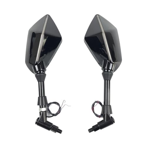 Espejo moto convexo que elimina puntos ciegos retrovisores de 10mm con textura carbono negro