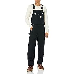 Mono De Trabajo Carhartt Carhartt Men's Loose Fit Firm Duck Insulated Bib Overall, Black, X-Large