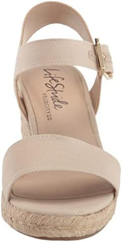 LifeStride womens Tango 2 Espadrille Wedge Sandal, Almond Milk, 9 US | Image 1
