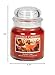 Village Candle Mulled Cider Medium Glass Apothecary Jar Scented Candle, 13.75 oz., Red