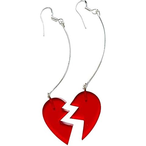 OfficialOtaku Red Heart Polnareff Copslay Earrings - Pair Cover