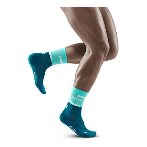 CEP - THE RUN COMPRESSION SOCKS MID CUT für Herren | Mittellange Laufsocken in ocean/petrol mit Kompression | Regenerierende Kompressionsstrümpfe für Männer | Gr. IV | L Cover
