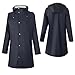 BXTGW Rain Jackets for Women, Rain Coats Long Hooded Outdoor Waterproof Windbreaker Women's Trench Coat