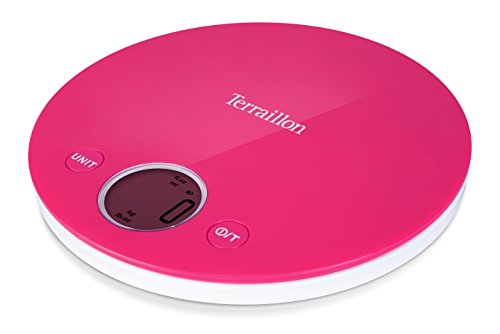 Terraillon 4 kg Halo Round Pink Platform Kitchen Scales