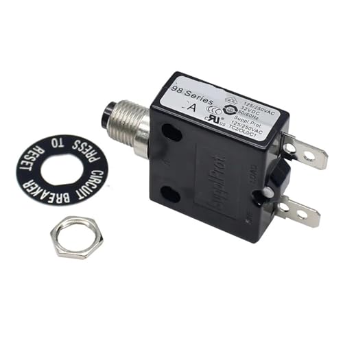 1pcs 98 series 25A push button reset overload protector automatic reset circuit breaker switch ZGPOSQKZSC