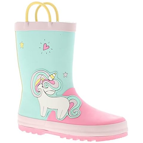 Princess Stardust Magical Girls toddler Unicorn Wellies with handles Assorted 10 Child UK Cover