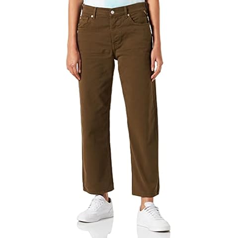 REPLAY Women's HEVELEEN Casual Jeans in Army Green Cover
