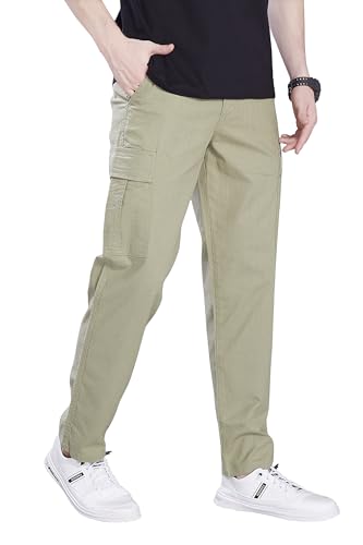 Image of DIVISIVE Men's Loose Fit Linen Blend Cotton Cargo Pants
