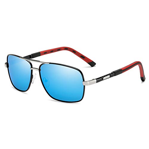 Preisvergleich Produktbild HONGYAN Männer Polarisierte Sonnenbrillen Metallrahmen Quadratische Treibende Sonnenbrille Männliche Uv400 Sonnenbrillenbeschichtungsschirme