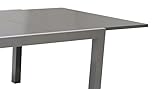 DEGAMO Ausziehtisch Marina XL, 180/240x100cm, Aluminium Silber + Glas grau - 4