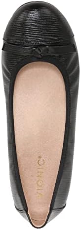 Vionic Women's Lynx Amorie Ballet Flat- Supportive Classic Comfort Shoes That Includes a Concealed Orthotic Insole Black Wavy 10 Medium | Image 2